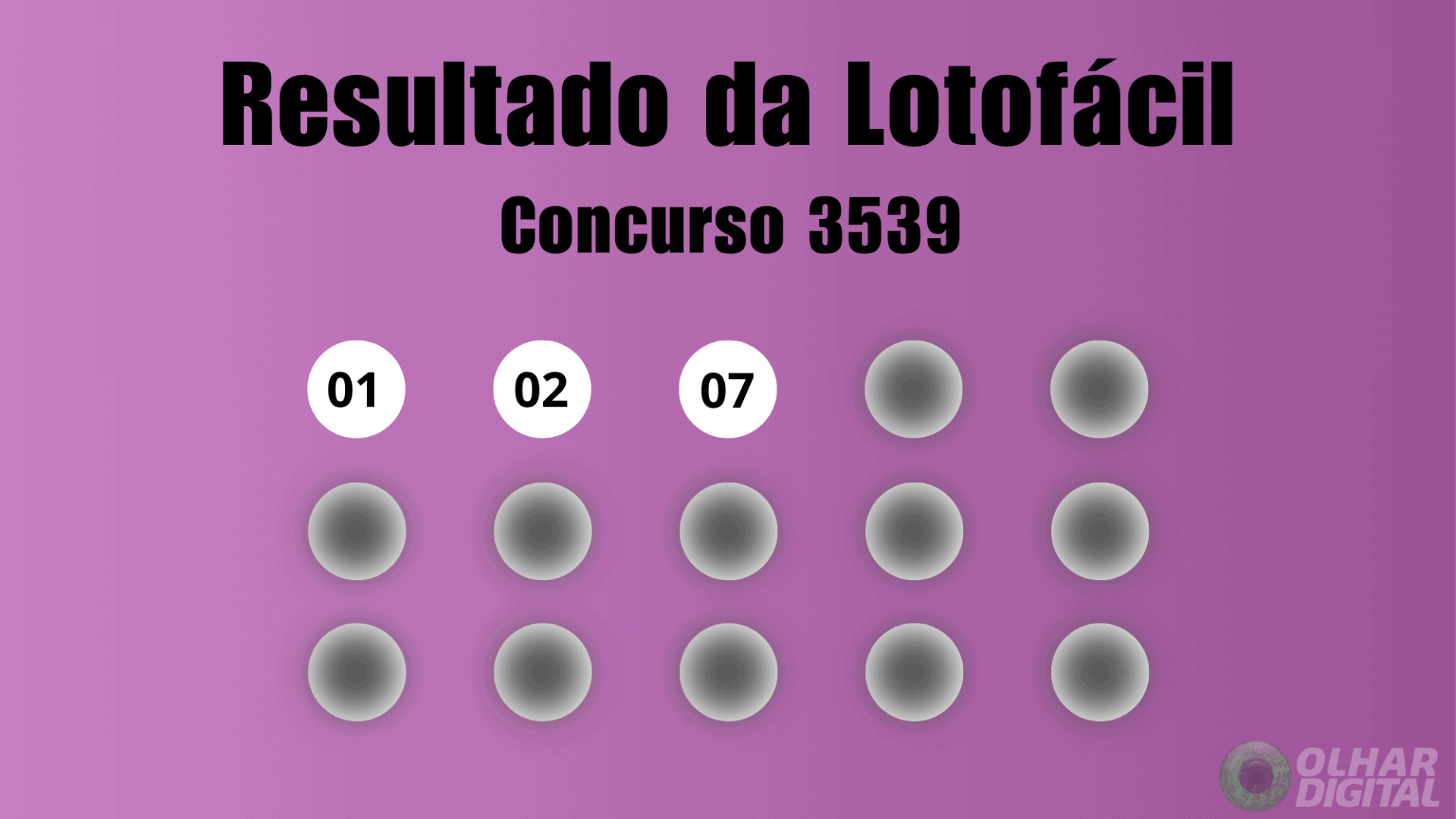 Lotofácil concurso 3539