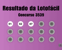 Lotofácil concurso 3539