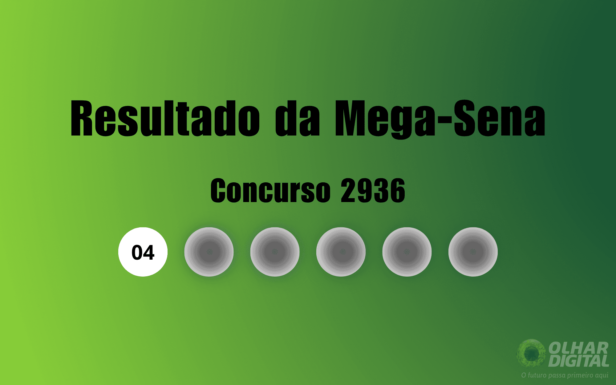 Mega-Sena hoje: veja números e ganhadores do 2936 (04/11)
