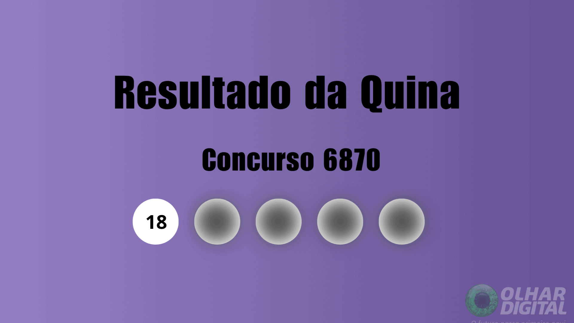 Resultado Quina concurso 6870