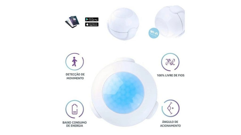 Sensor de presença inteligente Multilaser 