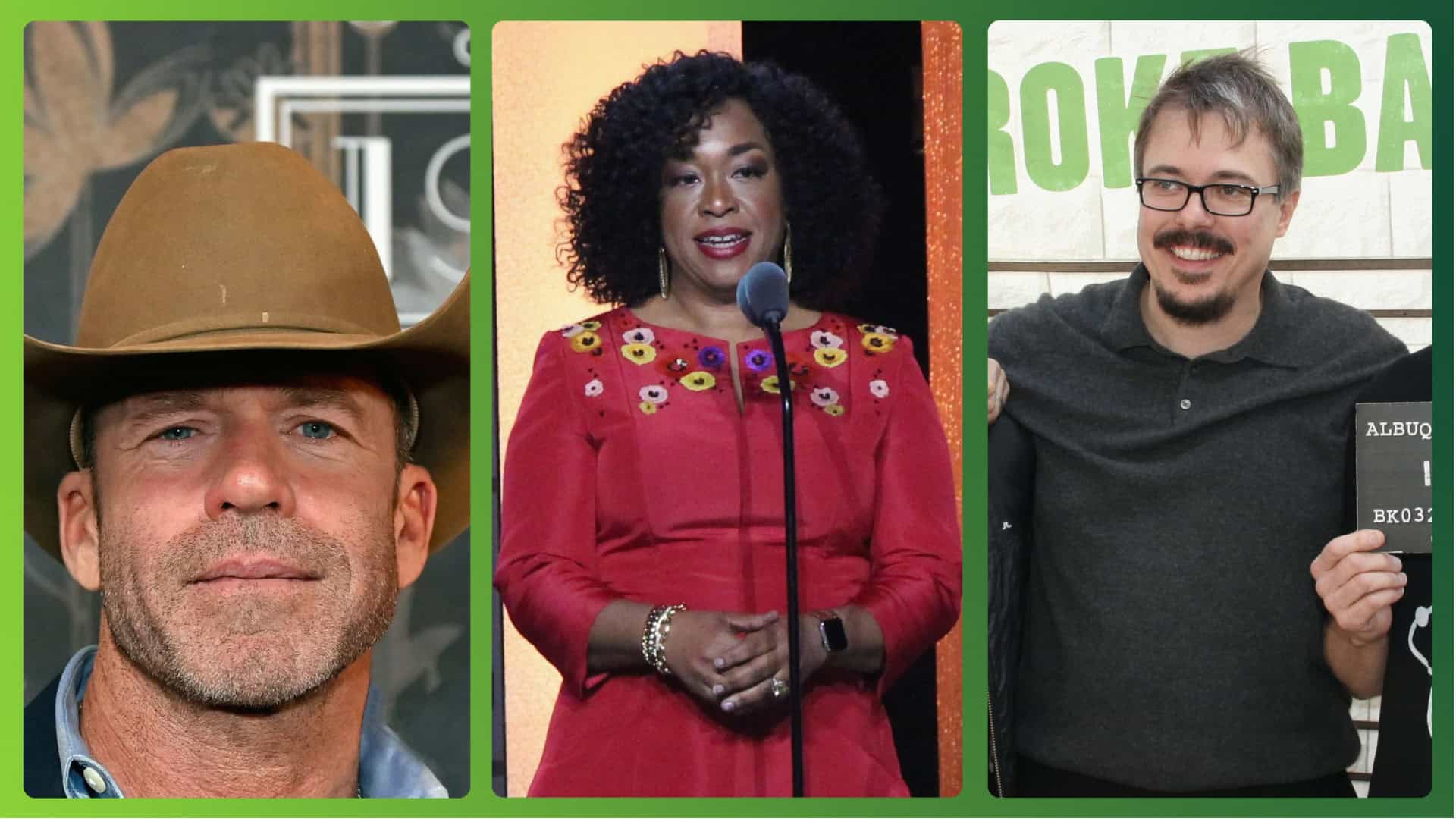 Showrunners: Taylor Sheridan, Shonda Rhimes e Vince Gilligan