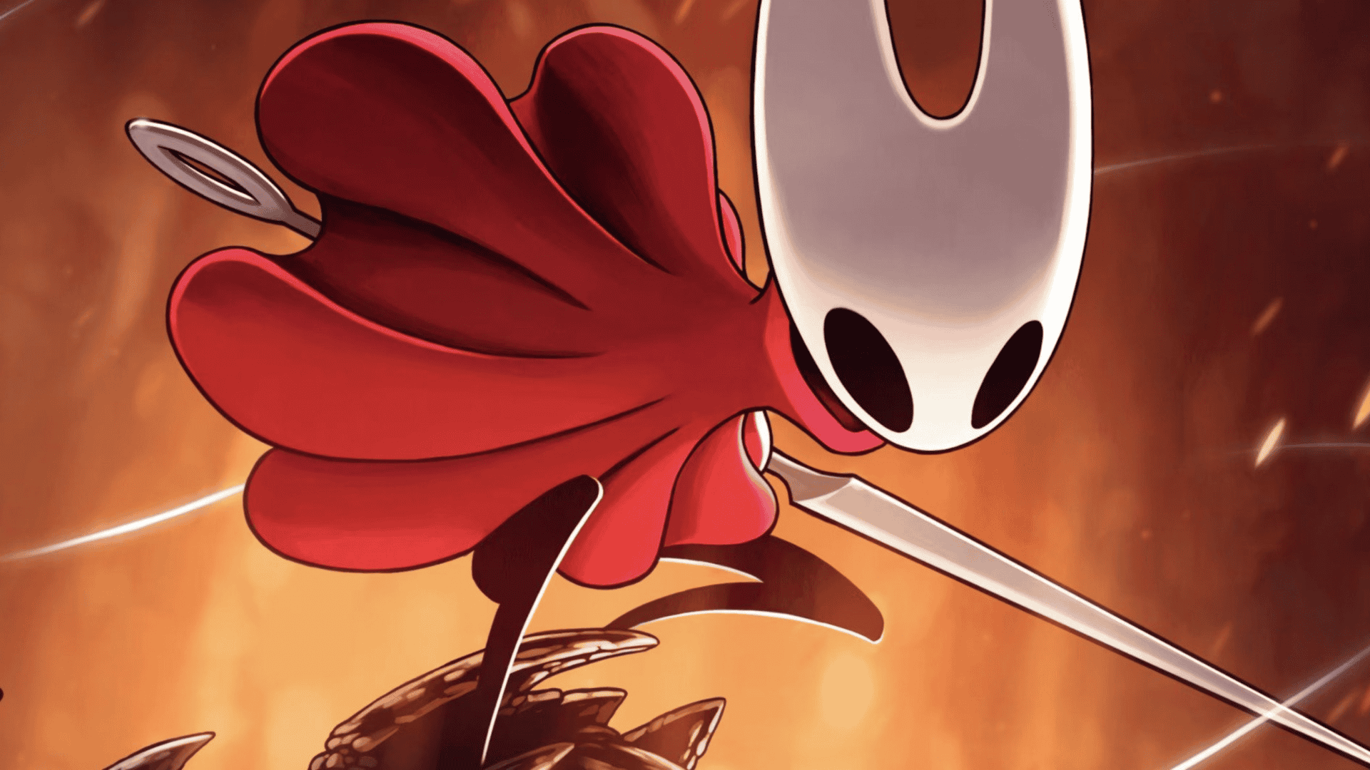 imagem do jogo Hollow Knight Silksong, com a protagtonista Hornet