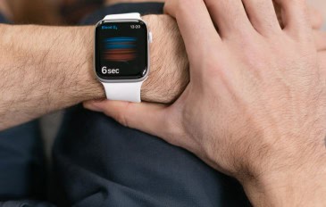 Processo de medição da saturação de oxigênio com o oxímetro do Apple Watch n