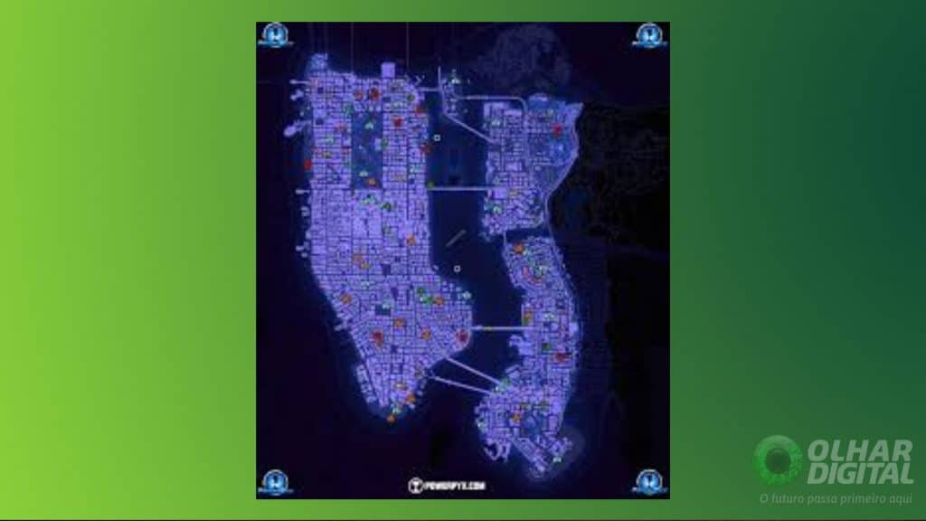 Mapa do jogo Marvel’s Spider-Man 2 / Crédito: Insomniac Games