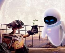 os personagens Wall-E e Eva do filme de animação Wall-E