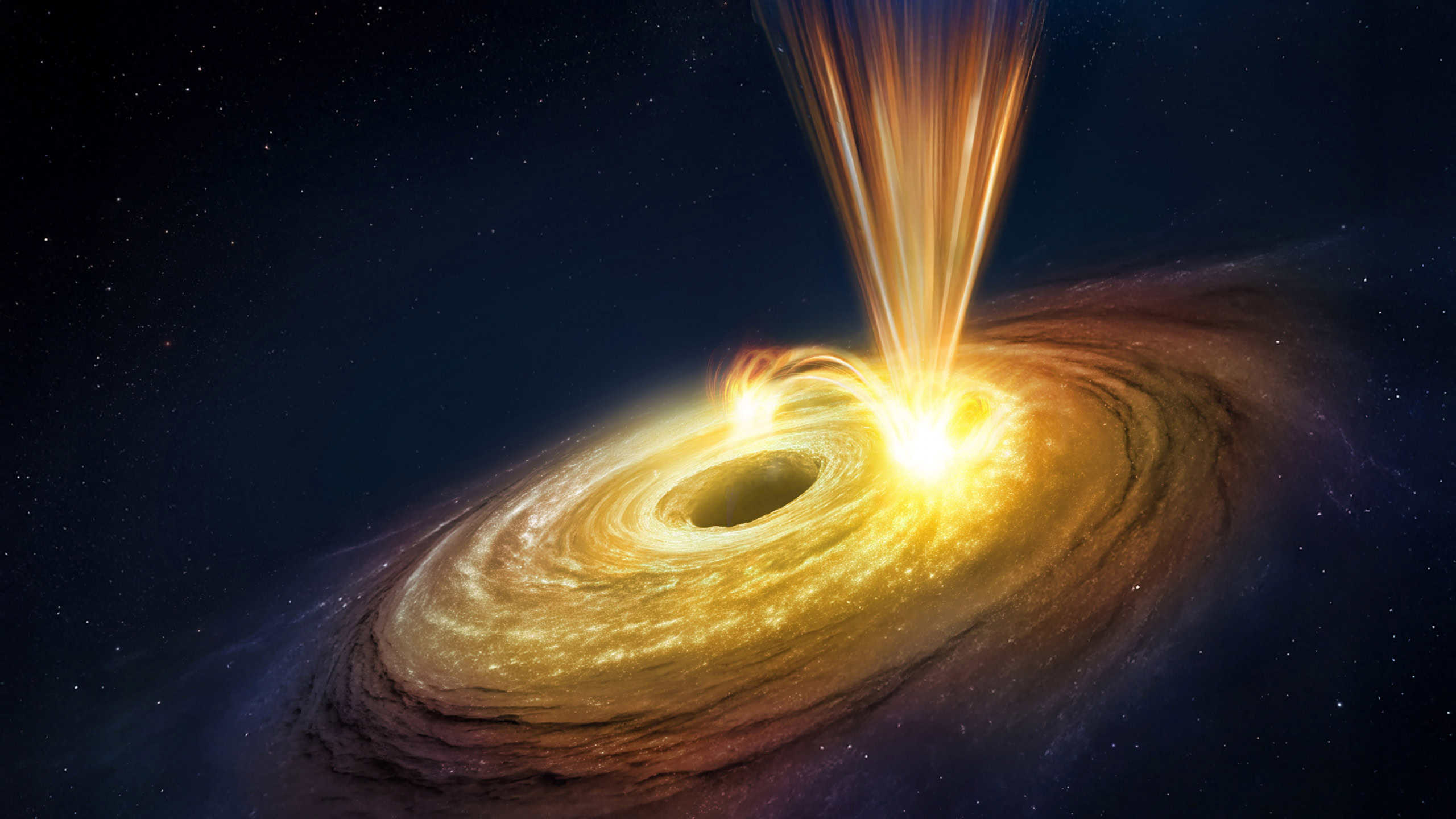 Buraco negro supermassivo lança matéria a 216 milhões de km/h