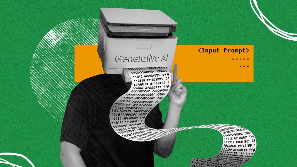 Sala 9 LinkedIn quer separar posts reais de textos feitos por IA 2 Ilustração sobre geração de conteúdo por meio de inteligência artificial (IA)