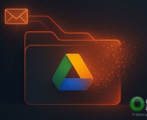 Ilustração de e-mail deletando Google Drive em navegador de inteligência artificial (IA)