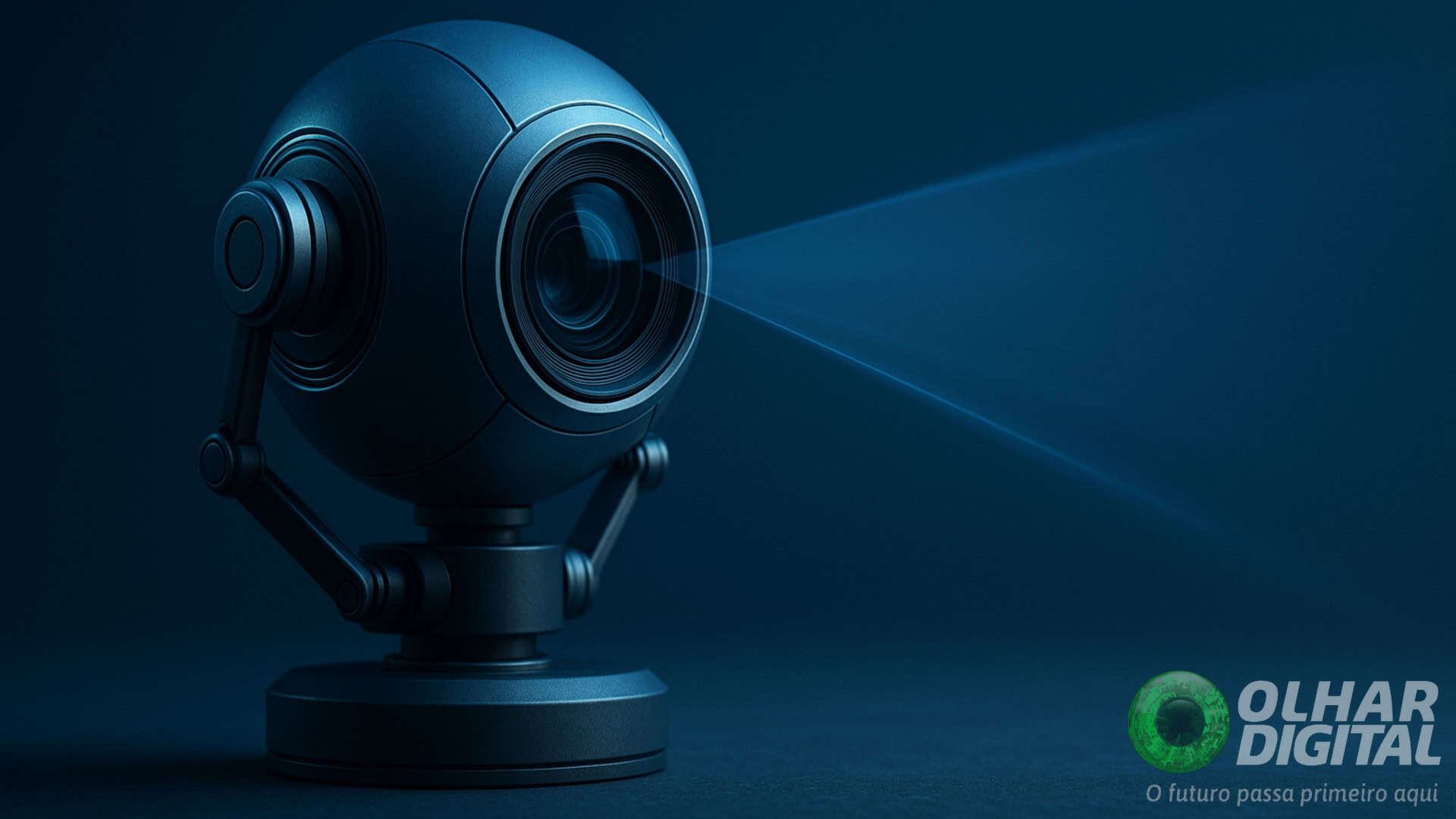 Ilustração de olho robótico para inteligência artificial (IA)