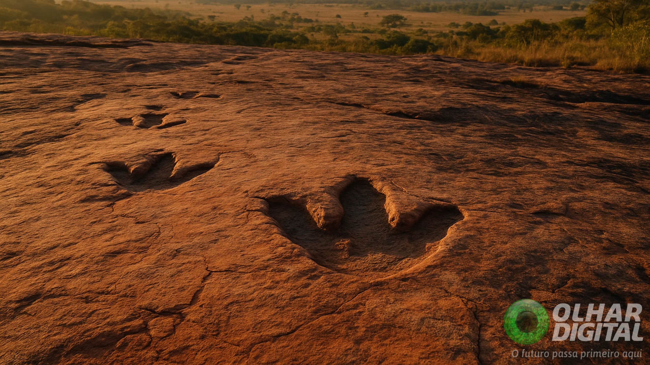 Pegadas de dinossauros do Triássico são descobertas em penhasco vertical nos Alpes