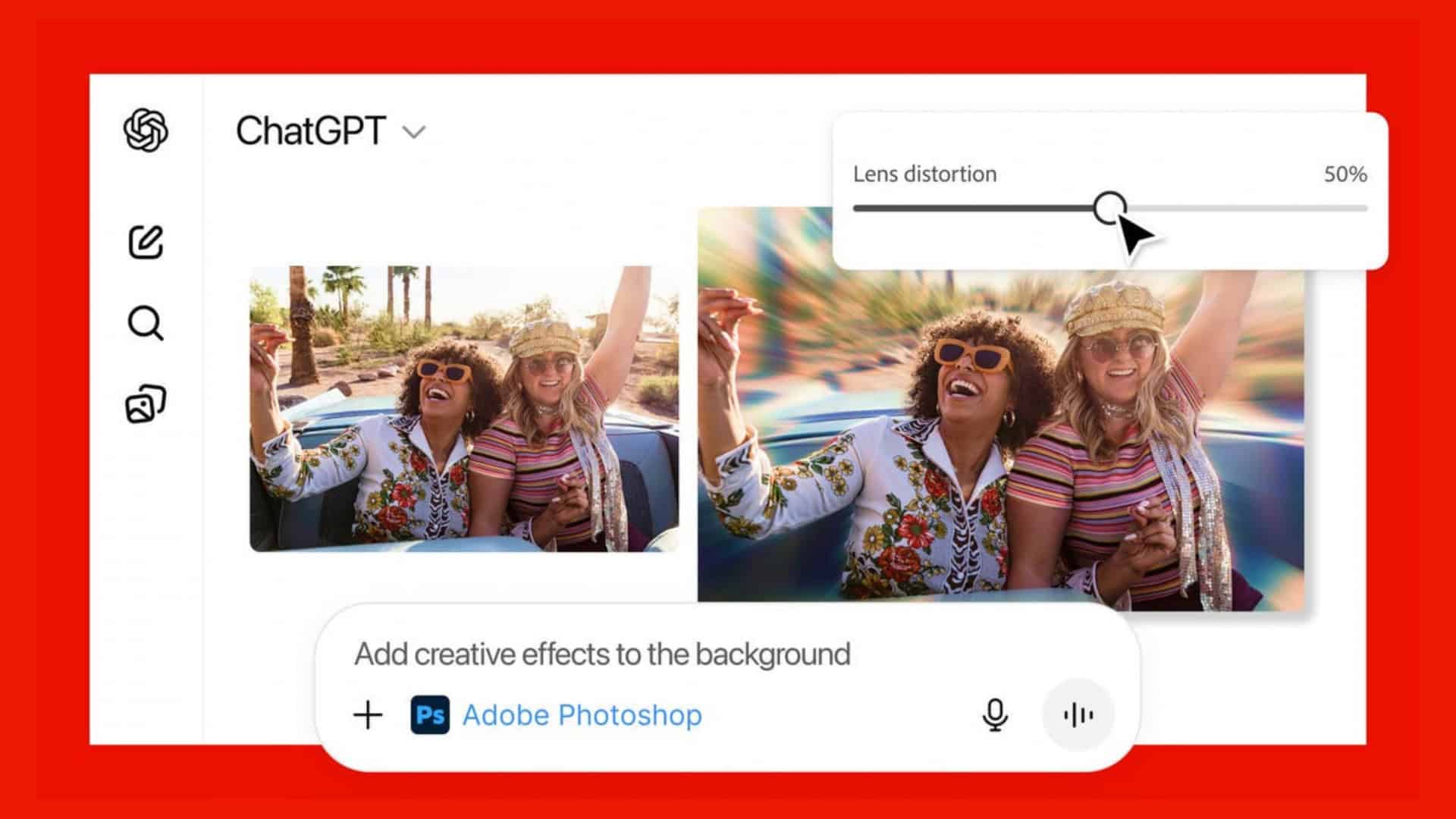 Ilustração sobre Adobe Photoshop no ChatGPT