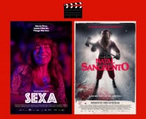 Montagem com pôsteres dos filmes Sexa e Natal Sangrento, que estreiam nos cinemas em 11 de dezembro de 2025