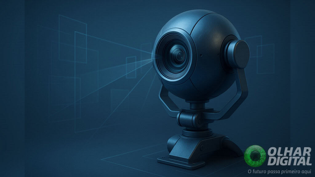 Ilustração de olho robótico para inteligência artificial (IA)