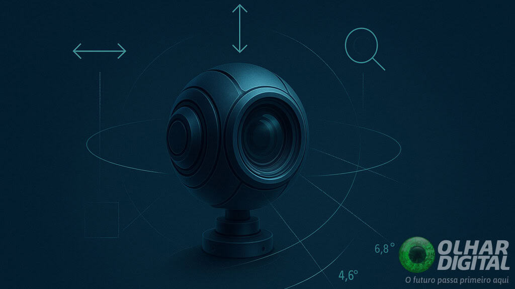 Ilustração de olho robótico para inteligência artificial (IA)