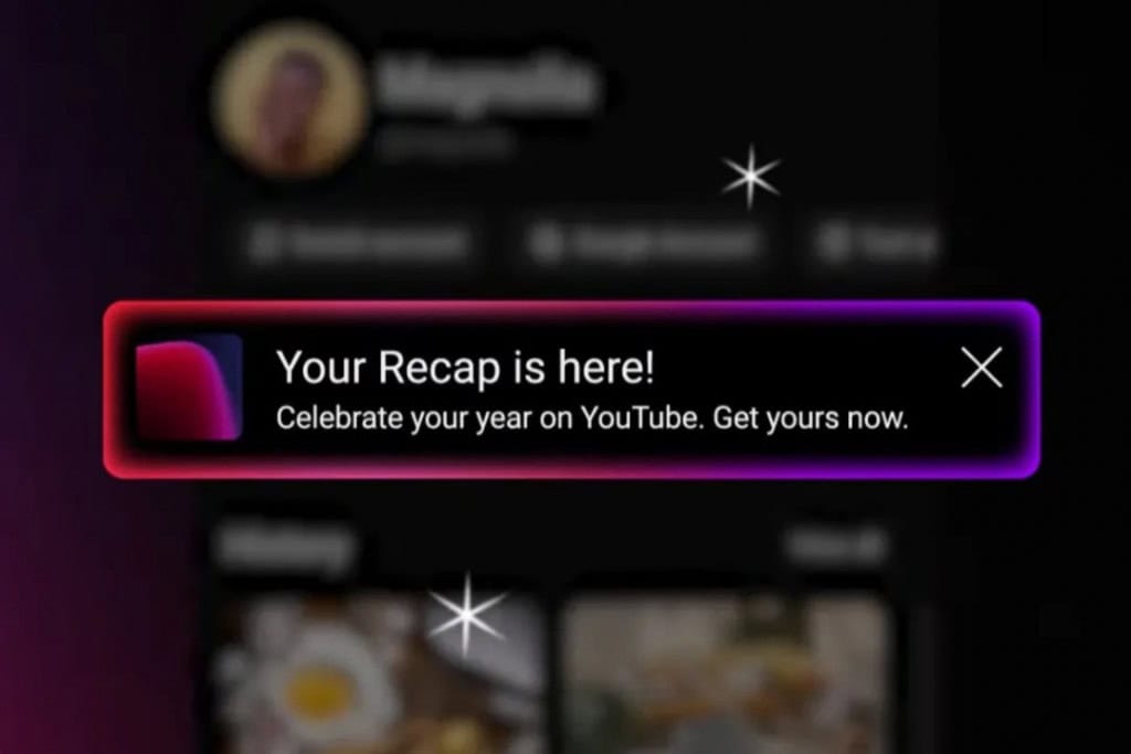 Seu ano em vídeos resumido! YouTube Recap mostra favoritos, tendências e mudanças de gosto em 12 cartões interativos e divertidos.