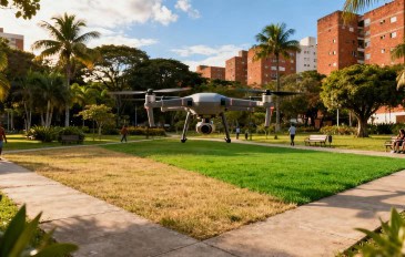 Saiba como Drones estão sendo usados pra regar e monitorar grandes jardins