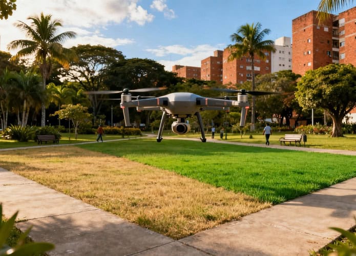 Saiba como Drones estão sendo usados pra regar e monitorar grandes jardins