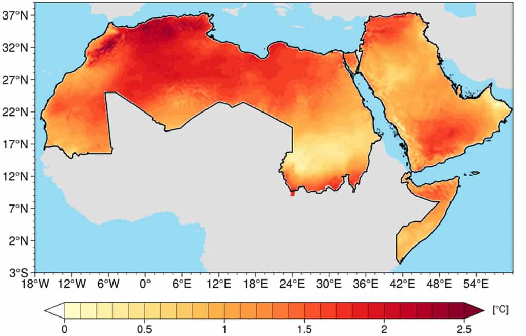 calor região árabe. relatório da organização meteorológica mundial