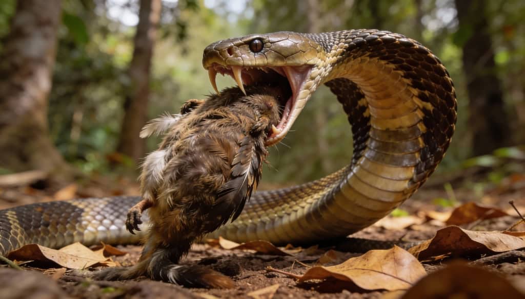 Como as cobras conseguem engolir um bicho muito maior que elas sem morrer entalada