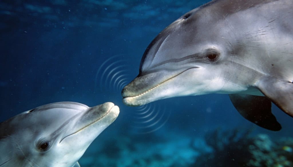 O jeito fofo que as mães golfinhos mudam a voz para falar com os filhotes