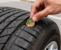 Como saber a hora exata de trocar o pneu usando apenas uma moeda de 1 real