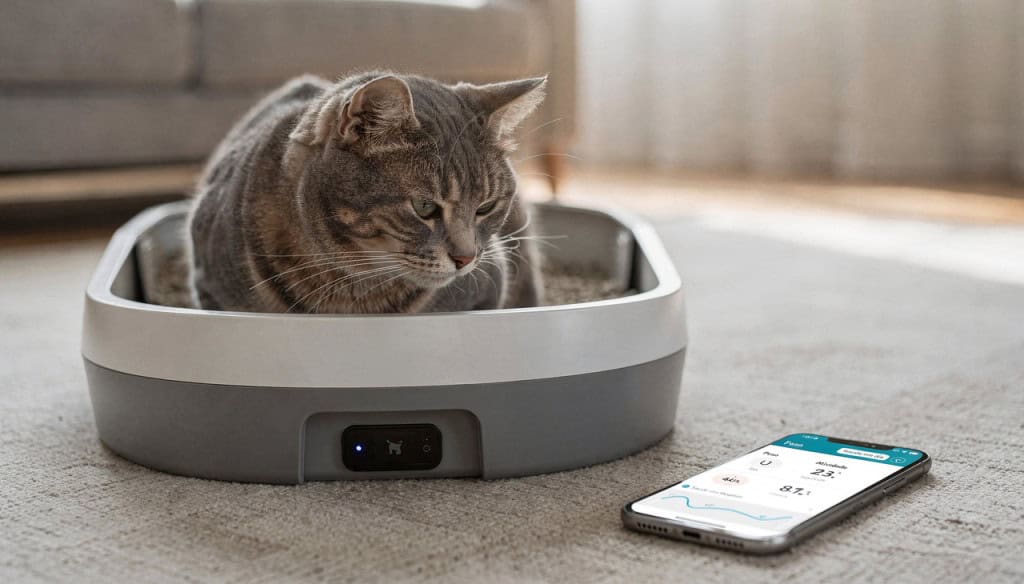 O acessório inteligente que avisa se o gato está doente antes dele miar