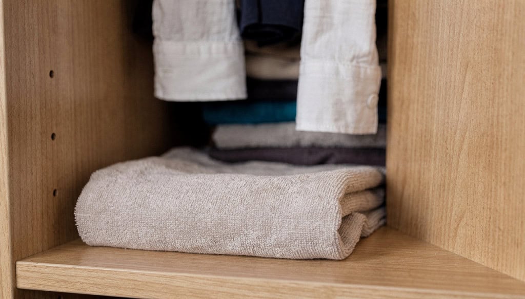 Como uma toalha simples protege roupas e elimina umidade do seu guarda-roupa