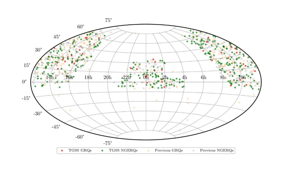 mapa levantamento quasares