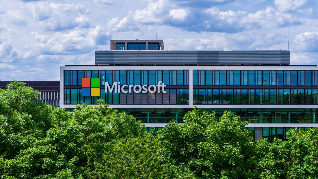 Fachada de prédio da Microsoft