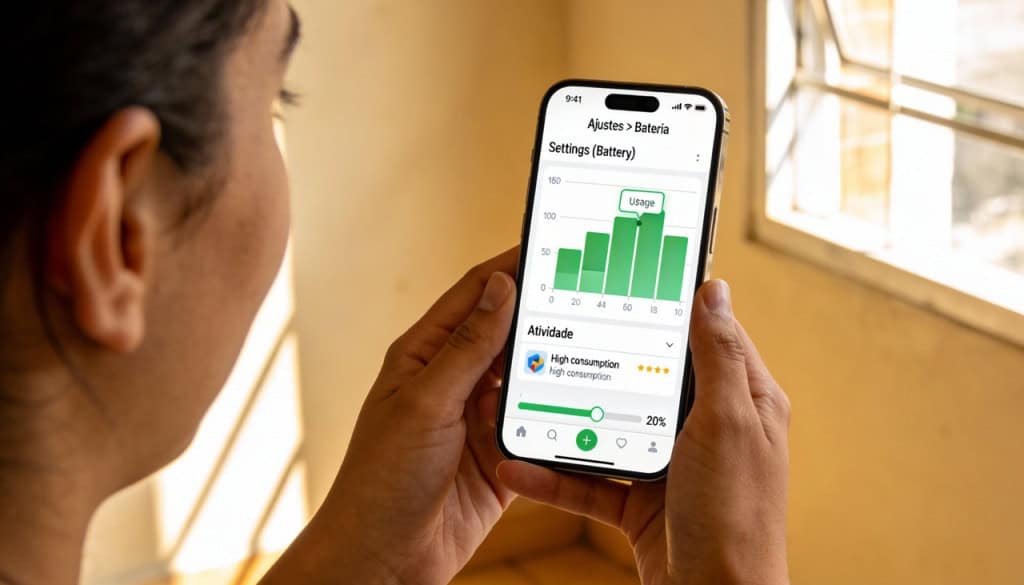 Como identificar apps gastando bateria em tempo real
