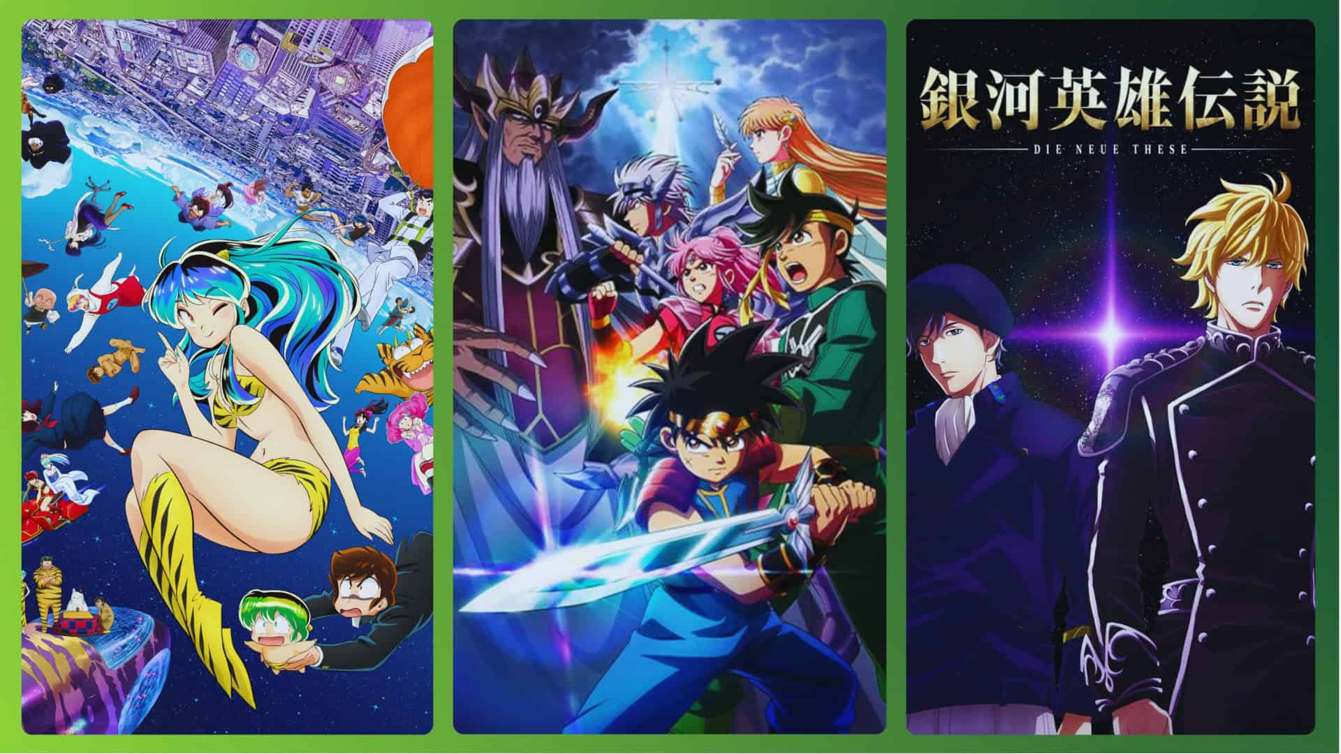 Urusei Yatsura, Dai no Daibouken e Legend of the galactic heroes