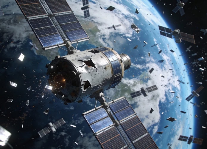 Como o lixo espacial pode derrubar a internet do futuro