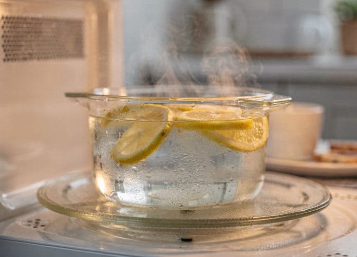 Esse truque com um simples limão limpa o micro-ondas em cinco minutos