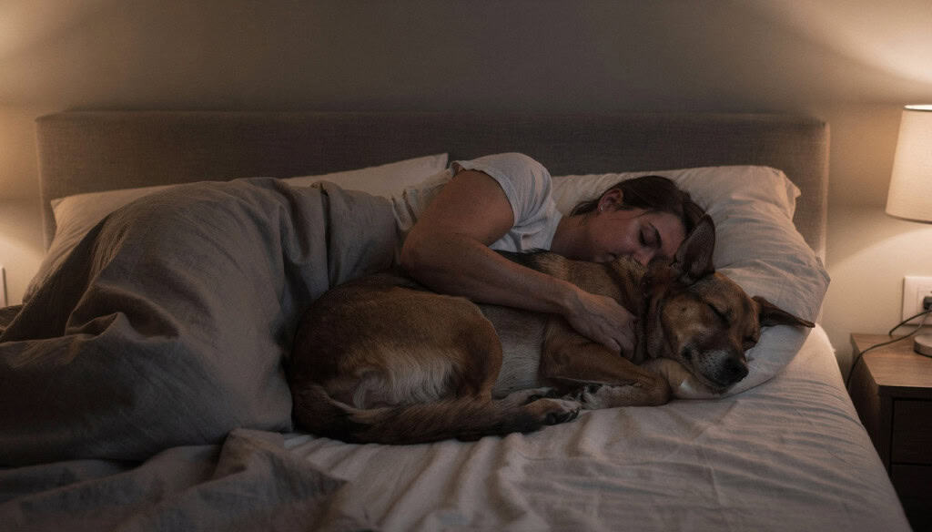 Os benefícios reais para a saúde de dividir a cama com um animal de estimação