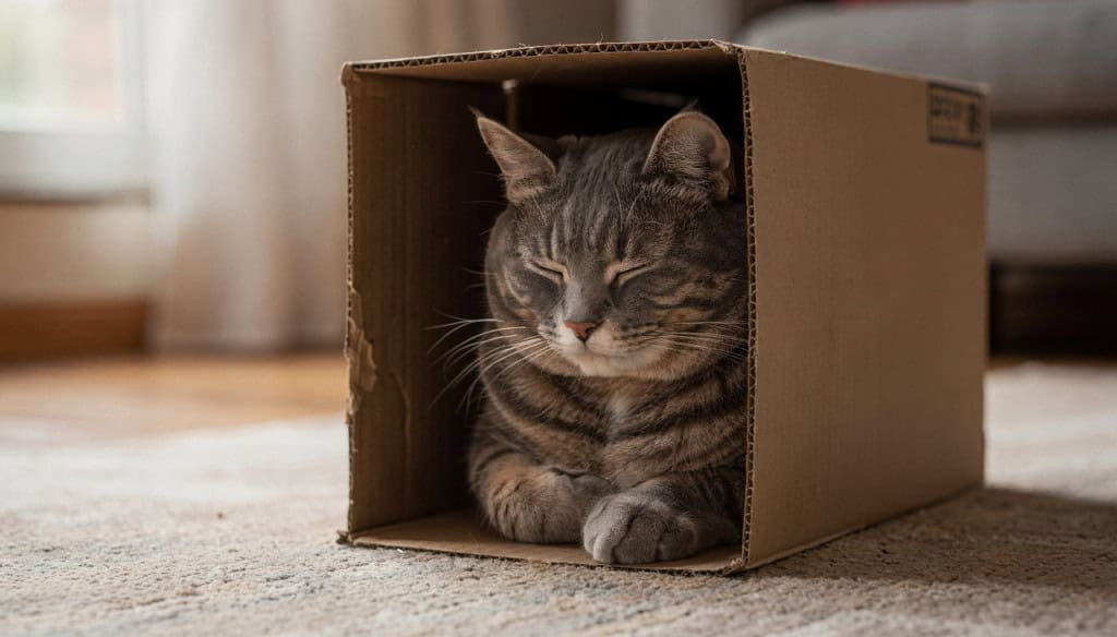 O motivo curioso que faz os gatos trocarem qualquer cama de luxo por uma caixa de papelão