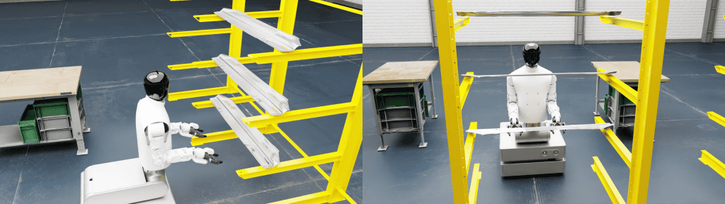 robô humanoide em teste