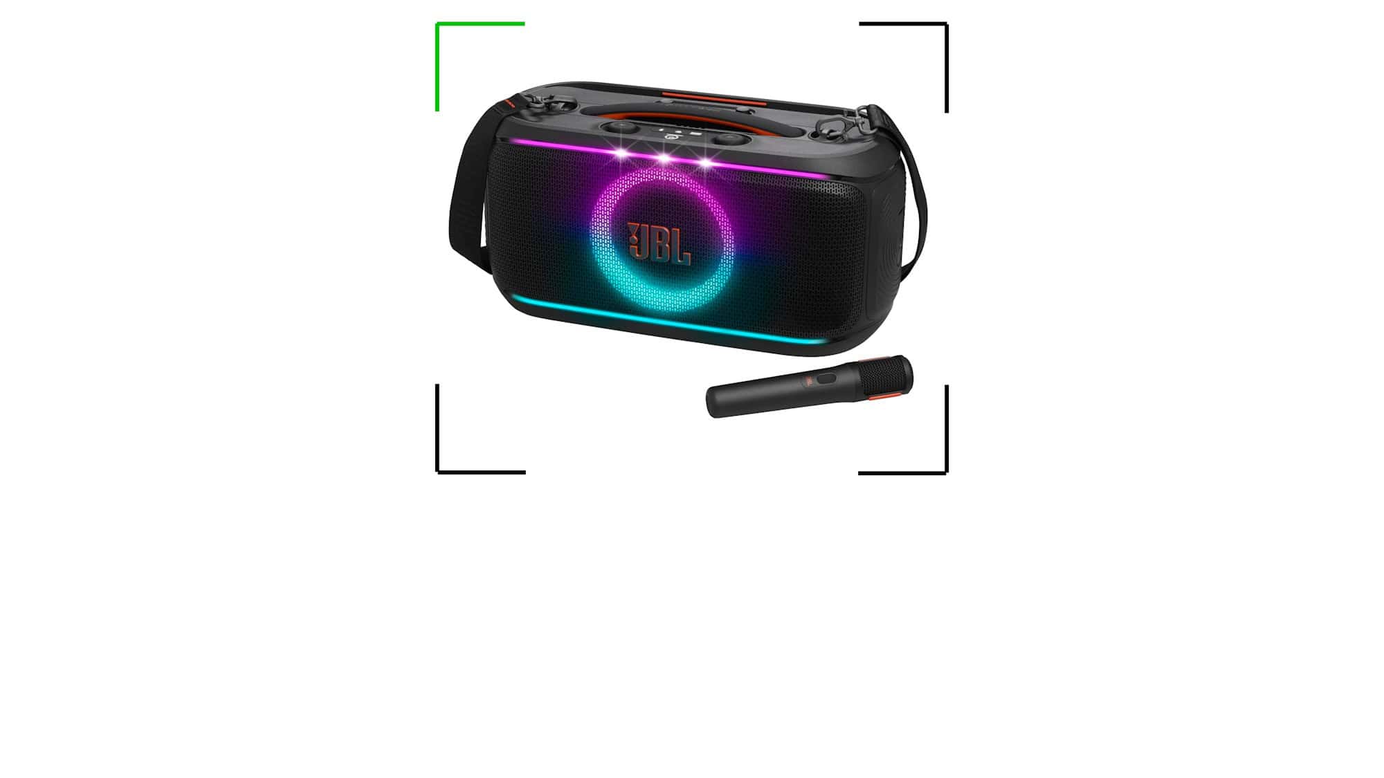 Para animar a festa: caixa de som JBL em oferta vem até com microfone para você cantar junto