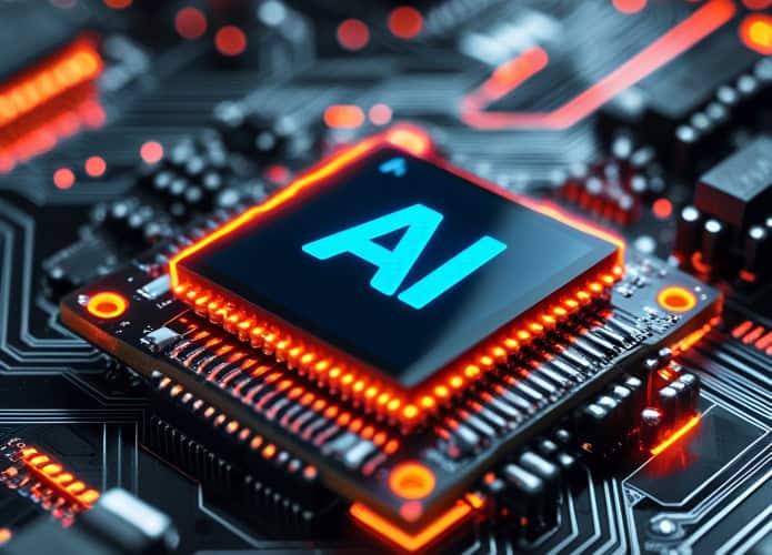 Chip de memória com a inscrição 