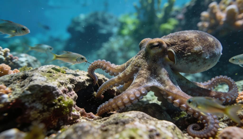 O comportamento estranho dos polvos que perdem a paciência e dão murros nos peixes