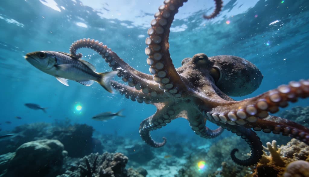 O comportamento estranho dos polvos que perdem a paciência e dão murros nos peixes