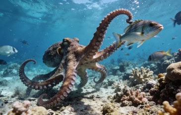 O comportamento estranho dos polvos que perdem a paciência e dão murros nos peixes