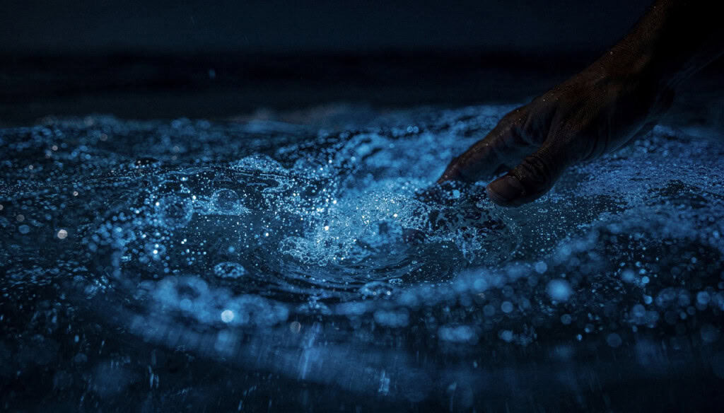 O fenômeno natural que transforma as ondas do mar em um show de luzes azuis brilhantes