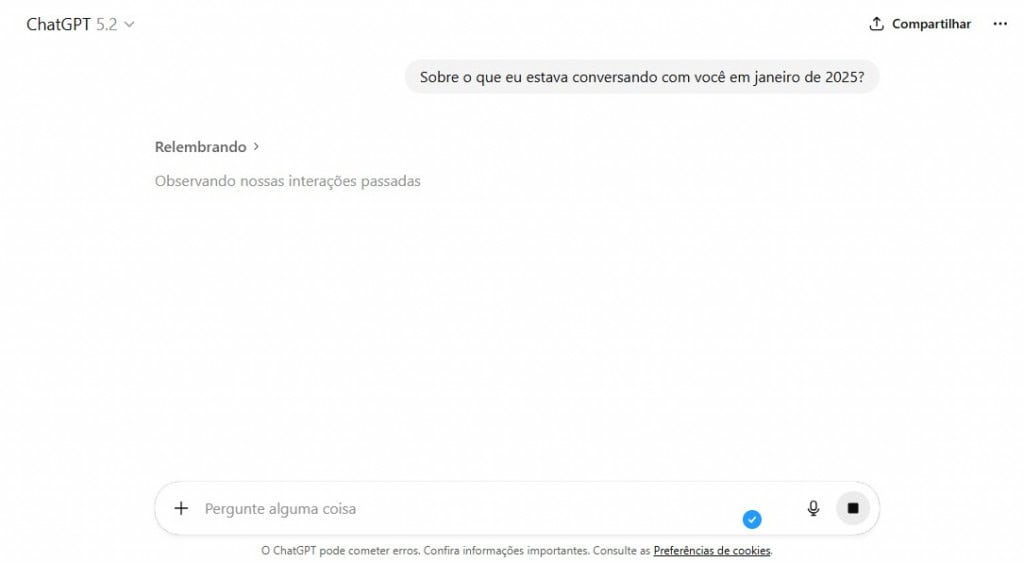 Tela de conversa como chatgpt