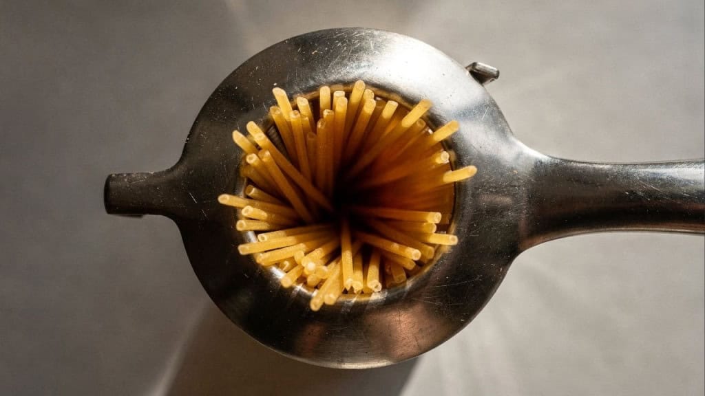Para que serve o buraquinho na colher de macarrão?
