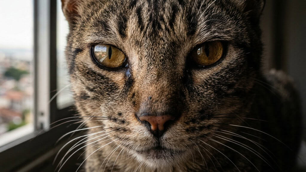 O que significa quando o gato fica te olhando fixamente por vários minutos