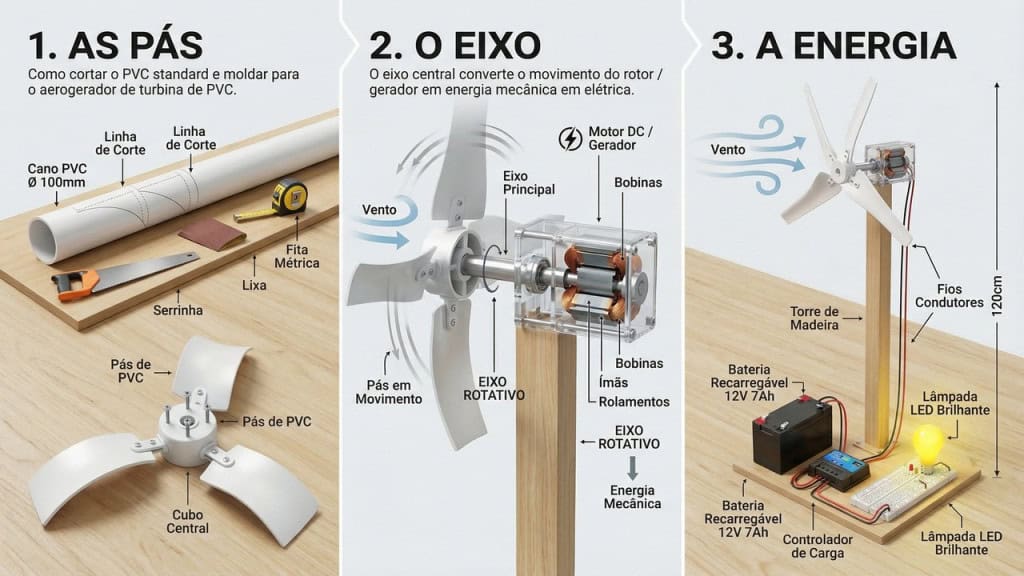O passo a passo que transforma PVC e madeira em energia sustentável