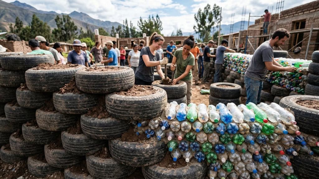 Escolas construídas com materiais reciclados começam a inspirar projetos educacionais pelo mundo