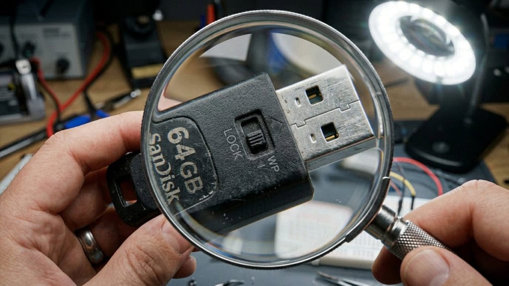 Para que serve o botão escondido no pen drive?