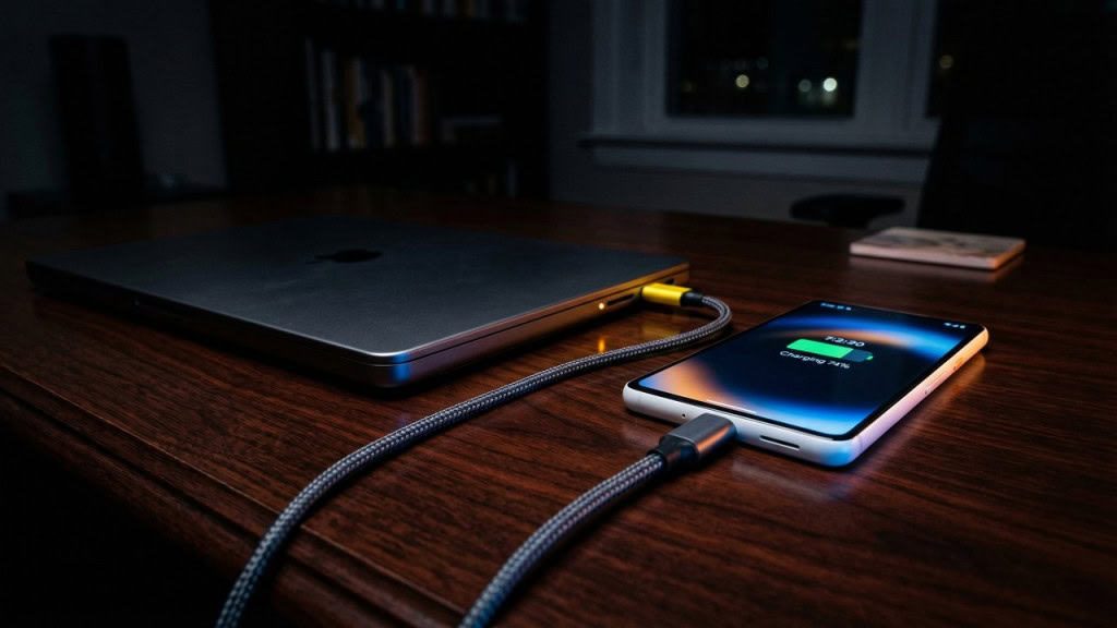 Qual é a verdadeira função da porta USB amarela e qual é a sua principal desvantagem?